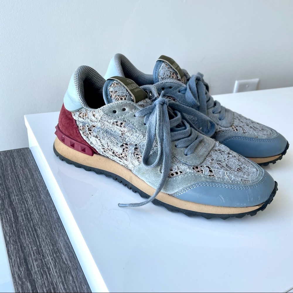 Valentino Garavani Rockrunner Suede Sneakers